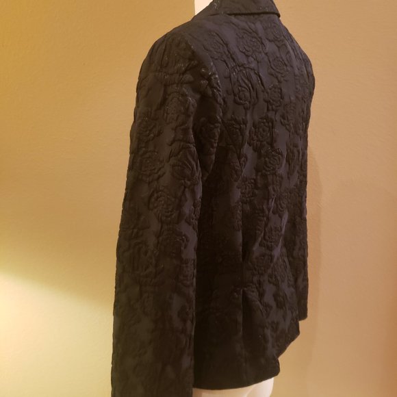 Anne Fontaine Paris Black Floral Natalia Jacket - Picture 10 of 16